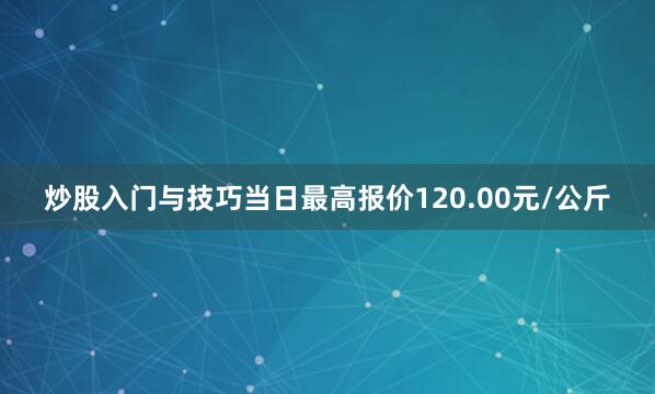 炒股入门与技巧当日最高报价120.00元/公斤